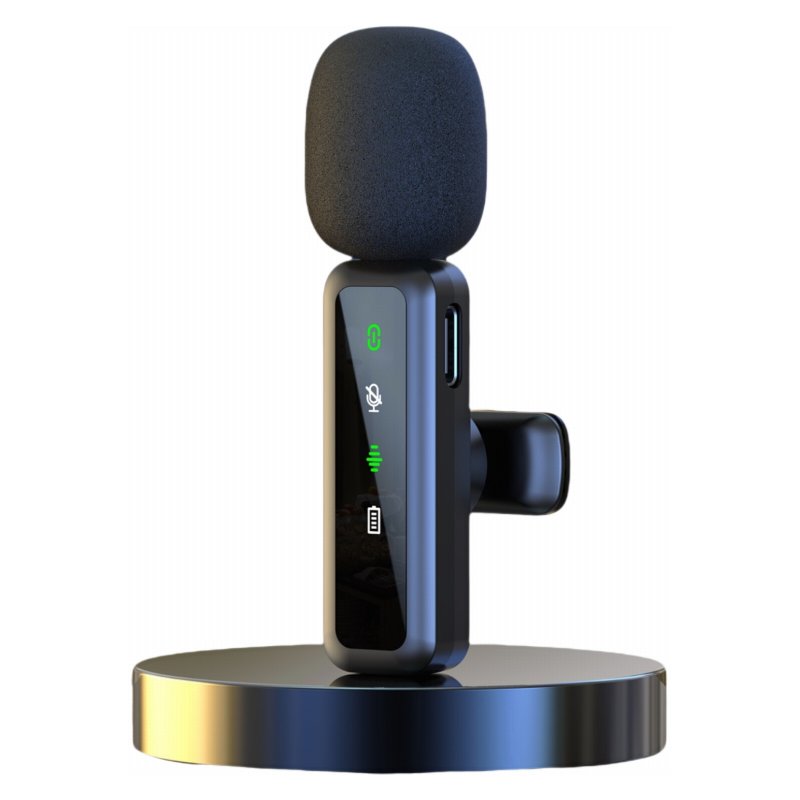 H36 Wireless Lavalier Microphone — Kit Double (2×Mic + Récepteur USB-C) avec LED, Plug & Play