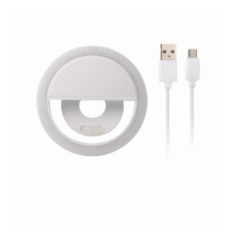 Lampe Annulaire LED Portable à Clip – Selfie Ring Light Rechargeable pour Smartphone, Tablette et PC – Éclairage Vidéo, Selfie & Live Streaming