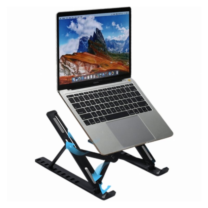 Support Pliable Réglable pour Ordinateur Portable – Plastique Résistant, Ergonomique et Antidérapant