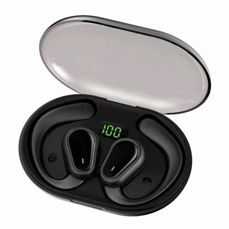 Écouteurs Bluetooth Sans Fil D88 TWS avec Boîtier de Charge et Affichage LED – Noir