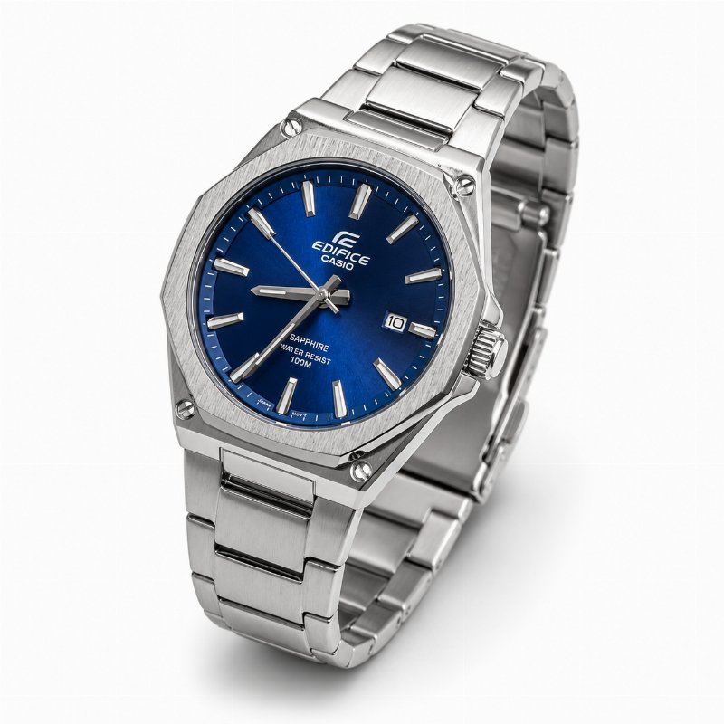 Montre Casio Edifice EFR-S108D-2AV – Cadran Bleu, Bracelet Acier