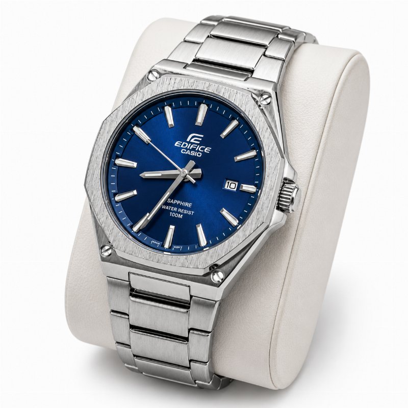 Montre Casio Edifice EFR-S108D-2AV – Cadran Bleu, Bracelet Acier