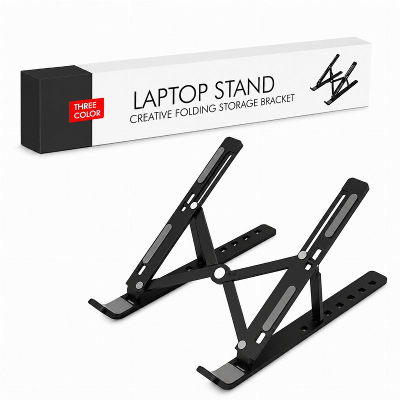 Support Pliable et Réglable pour Ordinateur Portable – Noir 💻